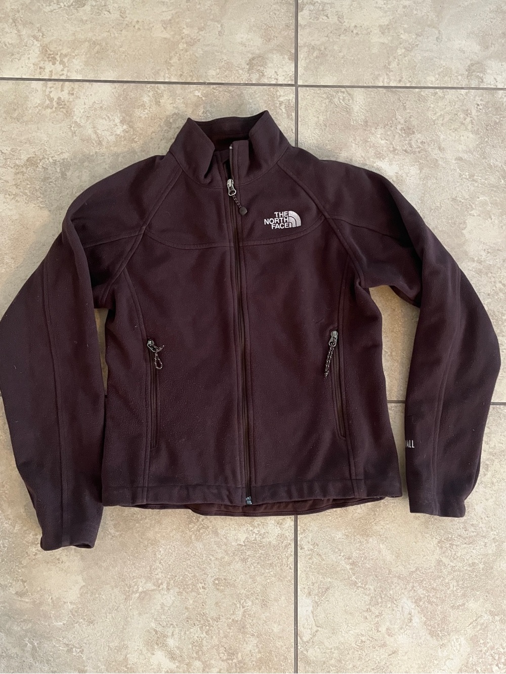 The North Face Chocolate brown fleece jacket zip up